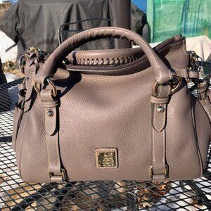 NWT Dooney & Bourke Pebble Leather Small Satchel - Elephant